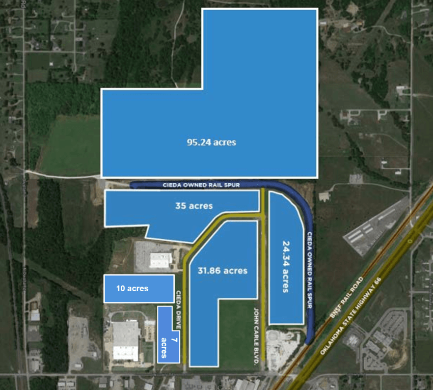 Claremore Industrial Park site map